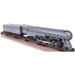 Williams No.4001 0 gauge NYC 4-6-4 grey Hudson locomotive 5446 and tender, finished in grey