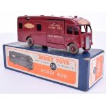 Dinky boxed 581 British Railways Horse box, maroon, maroon hubs, good to excellent, few very minor