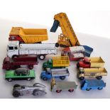 Collection of playworn 1940s/50s Dinky toys, Supertoys, Commercials, cars buses and more,