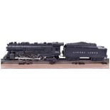 Lionel (post-war) 726 2-8-4 Berkshire type locomotive and tender, engine with Baldwin Disc