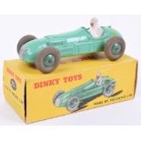 Dinky Toys 23J H.W.M. Racing Car,light green body, wheel hubs, white driver , racing no 7, in near