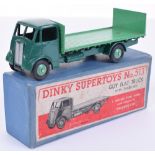 Boxed Dinky Supertoys 513 Guy Flat Truck with Tailboard, dark green 1st type cab/chassis , mid green