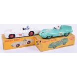 Two Boxed Dinky Toys Racing Cars,236 Connaught Racing Car, pale green body, red interior, white