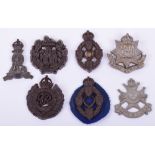 7x WW2 War Economy Plastic Cap Badges