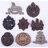 8x WW2 War Economy Plastic Cap Badges