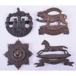 4x British Officers Bronze Cap Badges