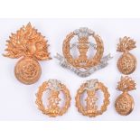 Victorian Royal Fusiliers Cap & Collar Badge Set