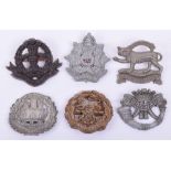 6x WW2 War Economy Plastic Cap Badges