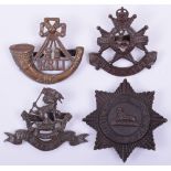 4x British Officers Bronze Cap Badges