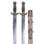 Pair of Chinese Qing Dynasty Swords, Late 19th Century