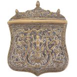 Good 19th Century Greek Brass Cartridge Container Palaska