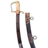 ^ Good Attributed Georgian Officers Blued and Gilt Sword with Connections to the Battle of Pulo Aura
