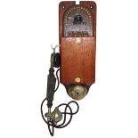 A rare Parsons-Sloper Secret Service extension wall telephone, by Gent & Co., British, with two-