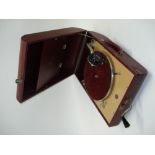 A Decca 10 Salon portable gramophone, unmarked soundbox, front-wind motor, auto-brake, record