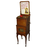 A good coin-operated ‘Butler’s View’ stereo-viewer console, Circa 1900, On 1d. play, with carousel