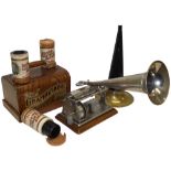 A Columbia Graphophone type Q phonograph, Last patent date 1897, With floating reproducer,