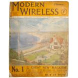 Modern Wireless monthly: February 1923, Vol. I, No. 1, The very first issue, orange front page