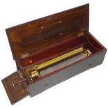 A key-wind musical box playing six airs, by Nicole Frerés, Circa 1846, Ser. No. 24358, Gamme No.