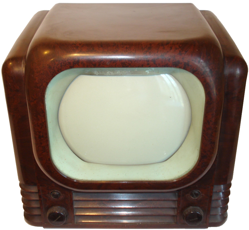 A Bush type 22 table television receiver,1950, 405-line, with 8-inch screen, cream mask, in