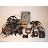 Early wireless loading coils and headphones: 10 pairs of loose headphones; a nice Sterling pair in