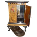 An upright manual 9-inch Britannia disc musical box, Alexandra Model, Ser. No. 5131, With twin combs