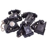 200 and 300-series black Bakelite telephones – an office outfit: A large type 3A multi-extension