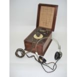 A good Burndept Ethophone Junior crystal set, 1922, with enclosed double-crystal detector, titled