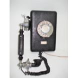 An unusual Ericsson metal wall telephone, Used for the Chinese exchange, With Western and Mandarin