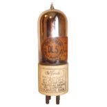 A rare DeForest type DL5 Amplifier valve, No. 9246, pip-top, with full type/test label, white