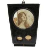 A Stereographascope mono/stereo combination viewer, Circa 1860, with large mono lens above twin