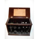 A large Federal type 59 wireless receiver, 1923, complete with suspended part pip-top valve socket