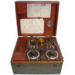 A very rare and fine Marconi Short Wave Tuner Mark III trench set, 1917, Ser. No. 3544, With open