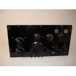 A chassis and control panel of a Federal type 58 wireless receiver, 1923, no valves but all else