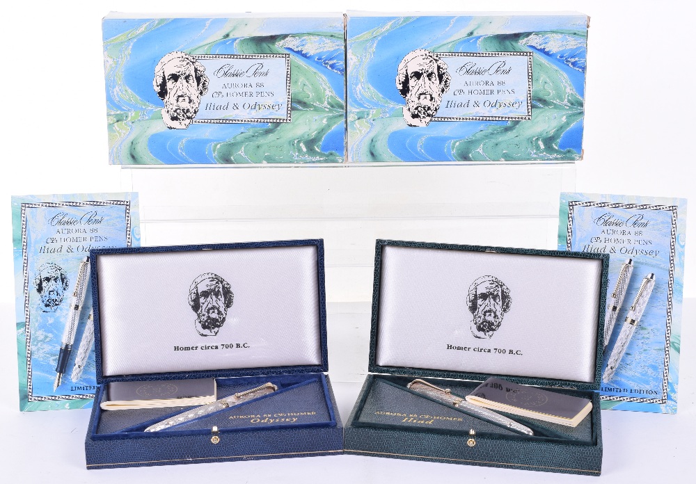 Aurora CP3 Homer Limited Edition Cased Fountain Pens Iliad & Odyssey