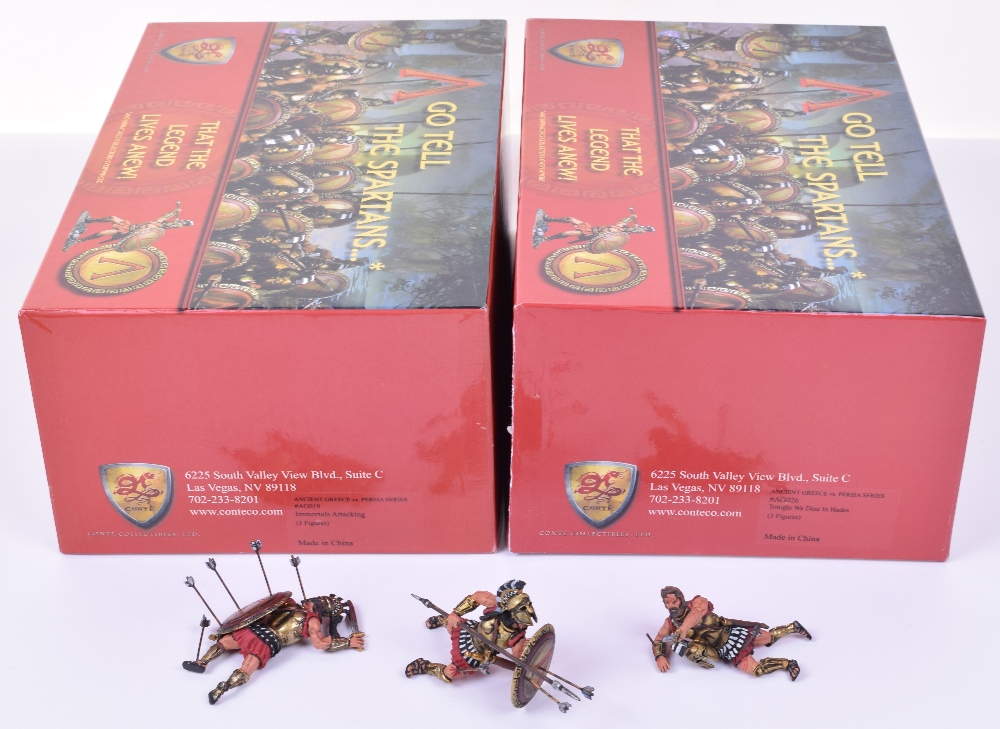 Six Conte Collectible Figures in Two Boxes, Ancient Greece vs. Persia Series AG019 “Immortals