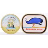 Two Guinness Advertising Trays, Guinness for strength by The Metal Box Co Ltd in very good condition