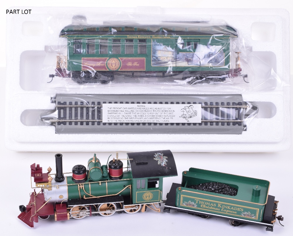 Hawthorne Village (Bachmann) On30 Scale 2-6-0 Electric Steam Locomotive, Tender, 10 x Thomas Kinkade