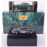 Maisto Jaguar XJ220 1:12 Scale Die-Cast Metal Model, plus Maisto Jaguar Mark II 1959 1:18 scale