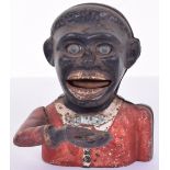 Cast Iron Jolly Negro Money Bank