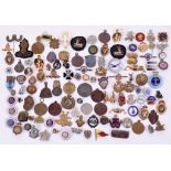 Quantity of military and civilian enamel badges etc