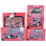 Three Boxed Britains Tractor Models, 42490 International IH 956XL Tractor, 42626 Case IH 350 4WD