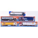 Four Tekno Articualted Lorries 1:50 scale, Daf ‘Pedigree’, Scania 142H ‘Van Opijnen b.v’, Scania 380