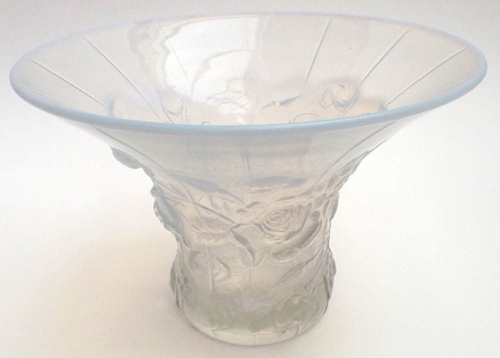 A Barolac art glass centrepiece, in the style of Renee Lalique