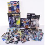 Selection Of Star Wars Items including Darth Vader Sculpture Puzzles set, 5 x Pez dispensers, 2 Tazo