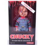 Bride of Chucky Mezco Talking Doll, stands 15 inches tall, in mint boxed condition.