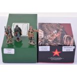 Six King and Country Figures in Two Boxes, WWII Wehrmact “On the March Set” WH-S02 and Waffen SS “