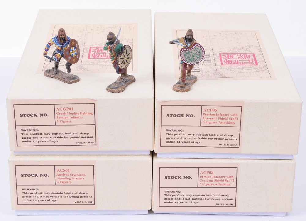 Twelve The East of India Company Figures in Four Boxes, ACS01 Standing Archers, ACP08 Crescent