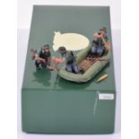 Four King and Country Wehrmacht Figures in One Box, “Assault Engineers in Raft” WSS44. Figure is