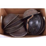 9x World War Two British Steel Helmets