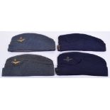 Four WW2 Royal Air Force and Royal Australian Air Force Field Service Caps